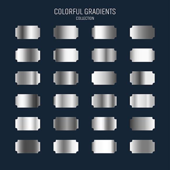 Silver Color Gradient Color Pallet 2022