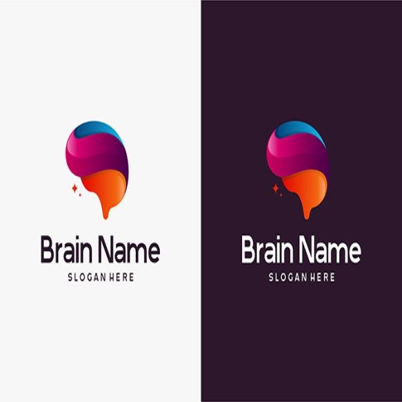 3d Brain Logo Template Designs Education Logo Vector Illustration