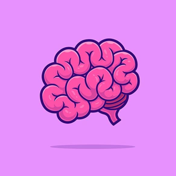 Brain Cartoon Vector Icon Illustration Education Object Icon Concept Isolated Premium Vector Flat Ca (1)