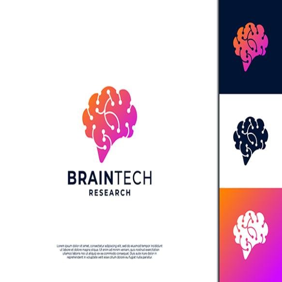 Brain Circuit Connection Logo Design
