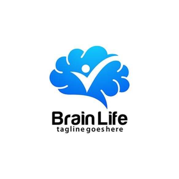 Brain Life Logo Design Template