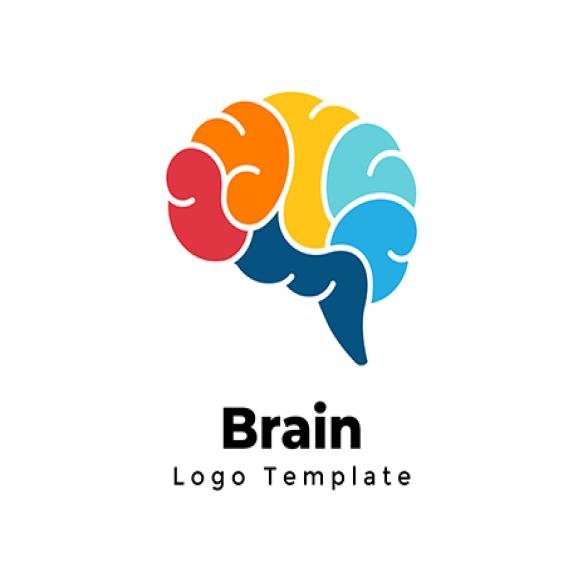 Brain Logo Educational Sign Thinking Concept Medical Symbol Generating Ideas Graphic Element