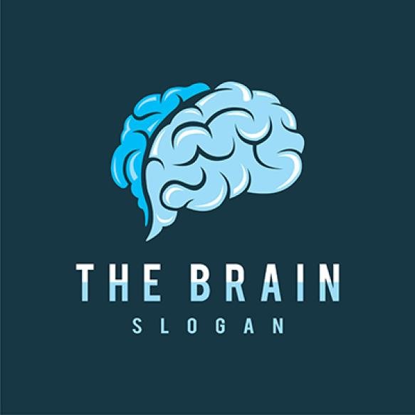 Brain Logo With Modern Concept