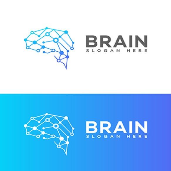 Brain Tech Logo Icon Brand Identity Sign Symbol