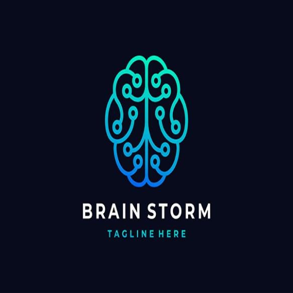 Circuit Brain Logo Brain Technology Logo Computing Brain Logo