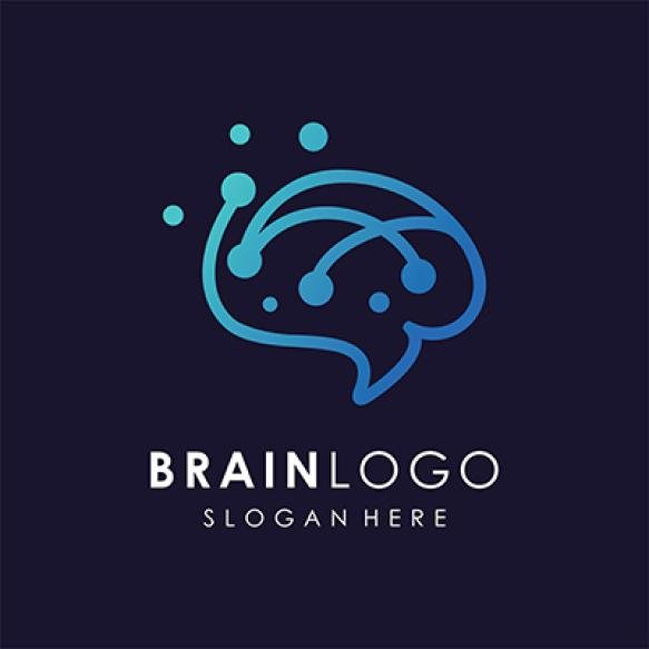 Illustration Brain Technology Logo Design Digital Tech Brain Logo Template Vector Illustrator