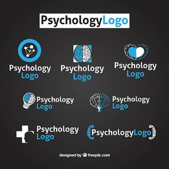 Pack Blue White Psychology Logos