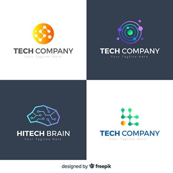 Technology Logo Collection Gradient Style