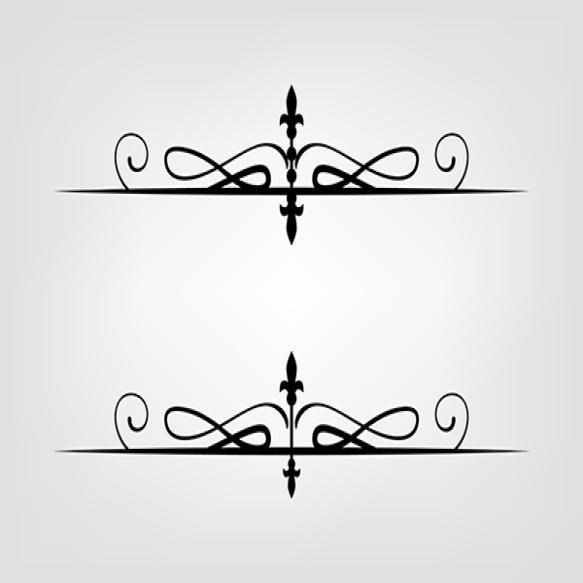 Classic Vintage Baroque Victorian Ornament Frames Separator Elements Classic Wedding Invitation (1)