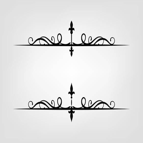 Classic Vintage Baroque Victorian Ornament Frames Separator Elements Classic Wedding Invitation