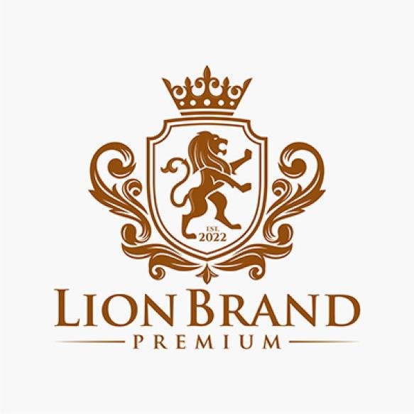 Heraldry Lion Brand Logo Design Vector Template