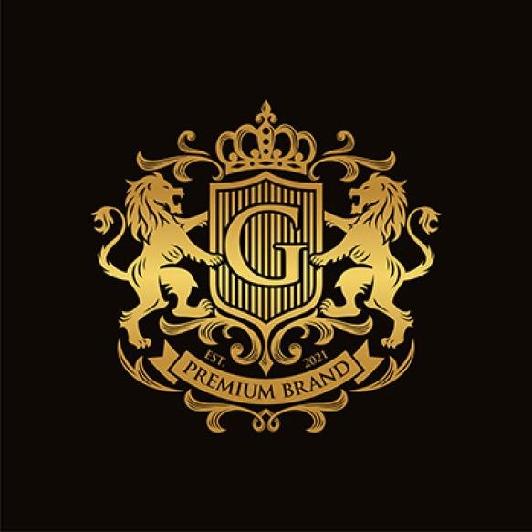 Heraldry Lion Design Template Luxury Crest Logo