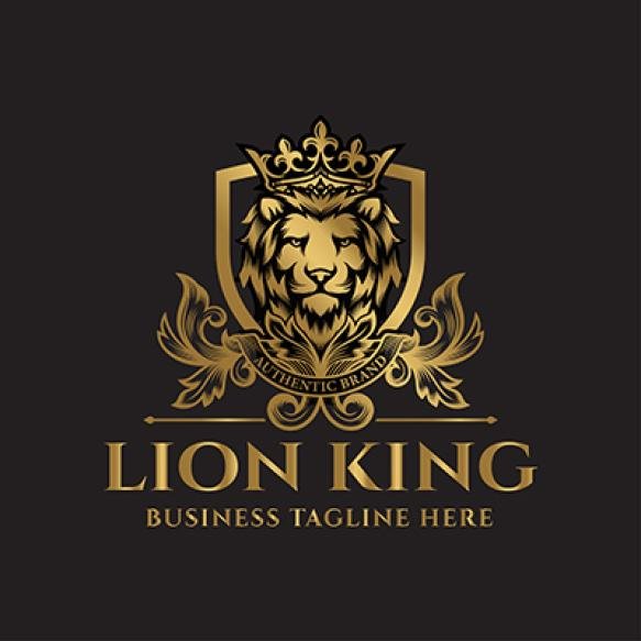 Royal Lion King Logo Design Inspiration Vector Template