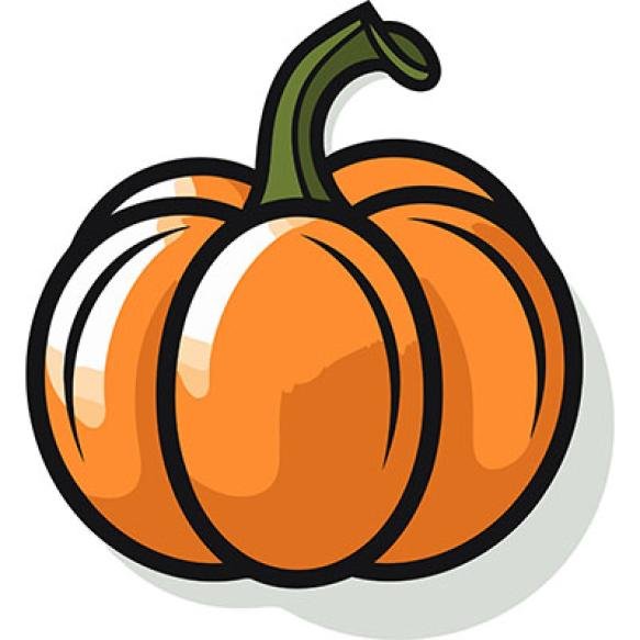 Cheerful Cartoon Pumpkin Perfect Fallthemed Designs This Simple Illustration Is Ideal Seasonal Proje