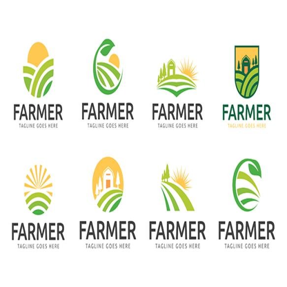 Farmer Garden Nature Logo Template