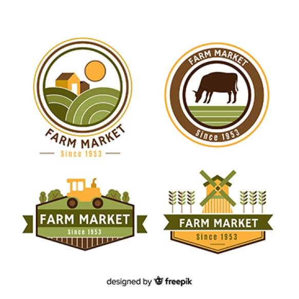 Flat Farm Logo Collection