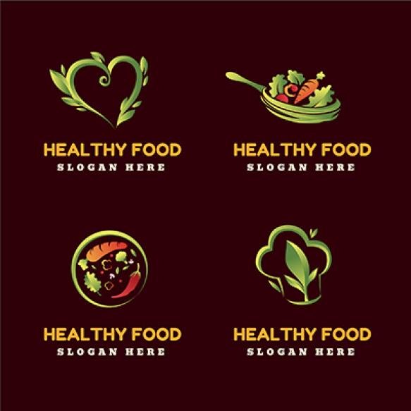 Gradient Healthy Food Logo Design
