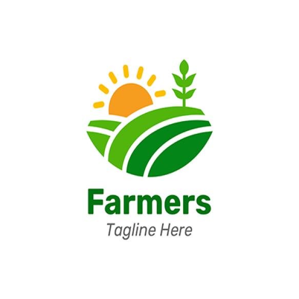 Green Nature Farm Logo Design Template