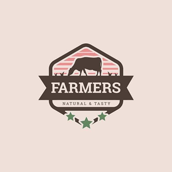 Hand Drawn Flat Design Farmers Market Logo (2)