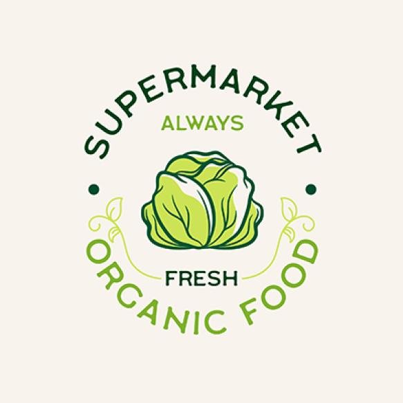 Organic Food Supermarket Logo