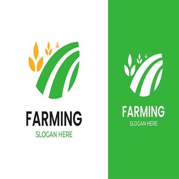 Simple Farming Logo Design With Field Wheat Icon