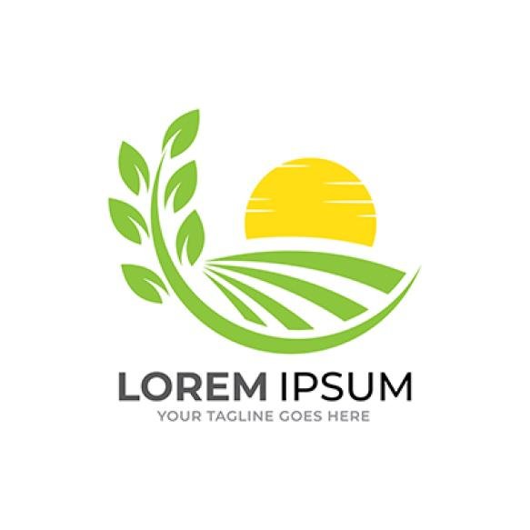 Simple Farm Logo Green Logotype Agriculture Symbol Livestock Products