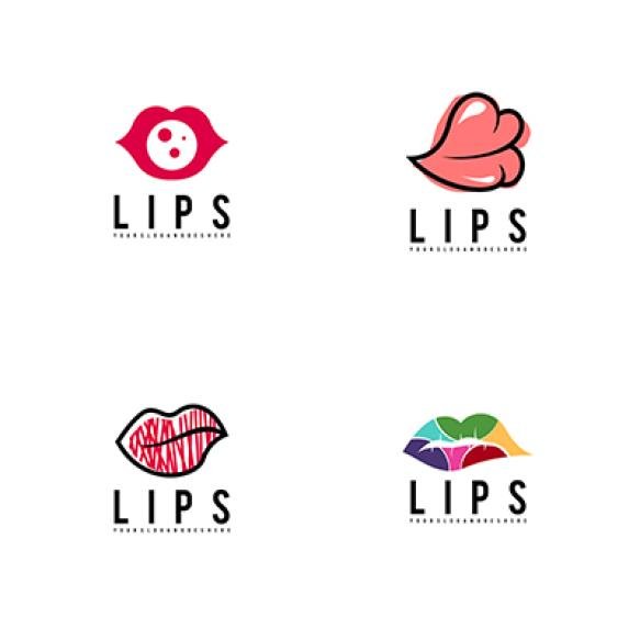 Lips Logo Set Vector (1)