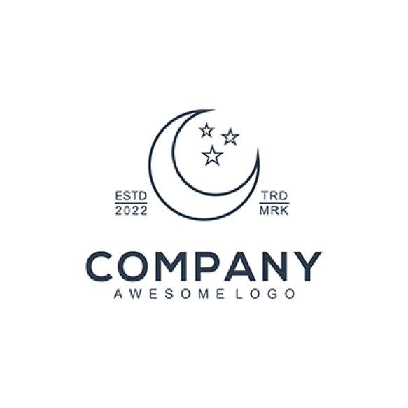 Moon Star Silhouette Logo