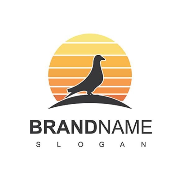 Bird Logo Design With Pigeon Dove Symbol