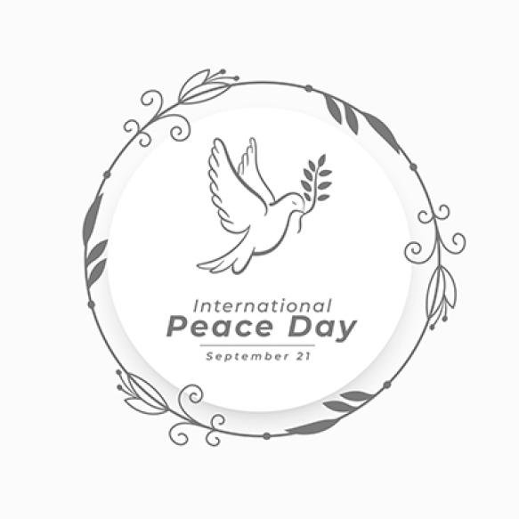 21st September World Peace Day Background Social Unity Faith Vector