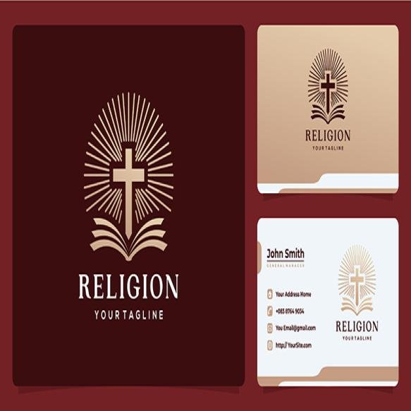 Cross Church Religion Christian Catholic Logo Design Inspiration