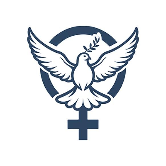 Dove With Olive Branch Inside Feminist Symbol Symbol Vector Illustration
