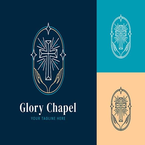 Flat Design Church Logo Template (1)