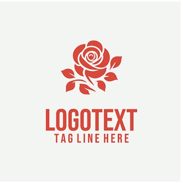 Rose Lady Logo Vector Illustrations