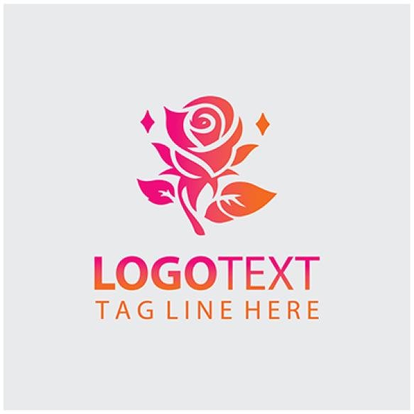 Rose Logo Vector Illustrations