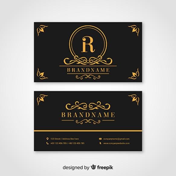 Black Golden Business Card