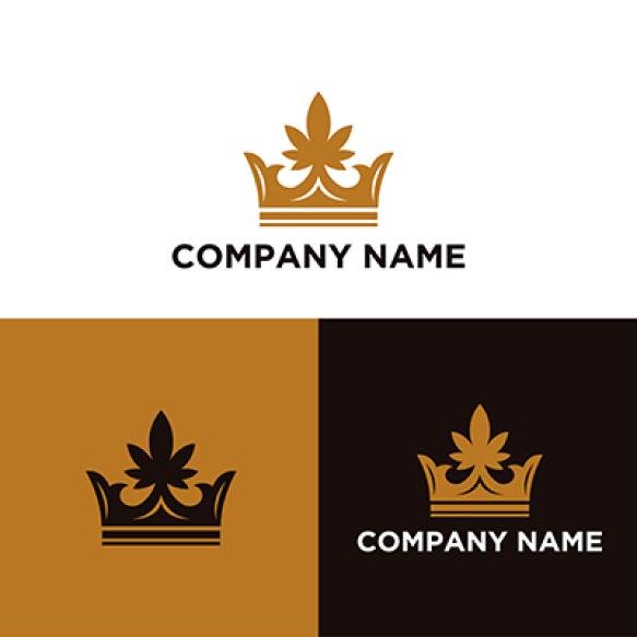 Cannabis With Crown Logo Design Inspiration