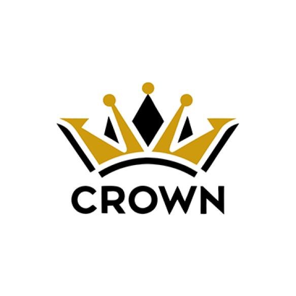 Crown Logo Design Vector Template With Text