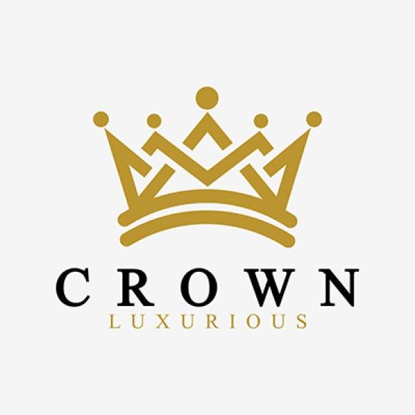 Crown Logo Vector Templatelinear Crown Icons Royal Luxury Symbol King Queen Abstract Geometric Logo