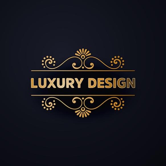 Dark Background With Golden Ornamental Design