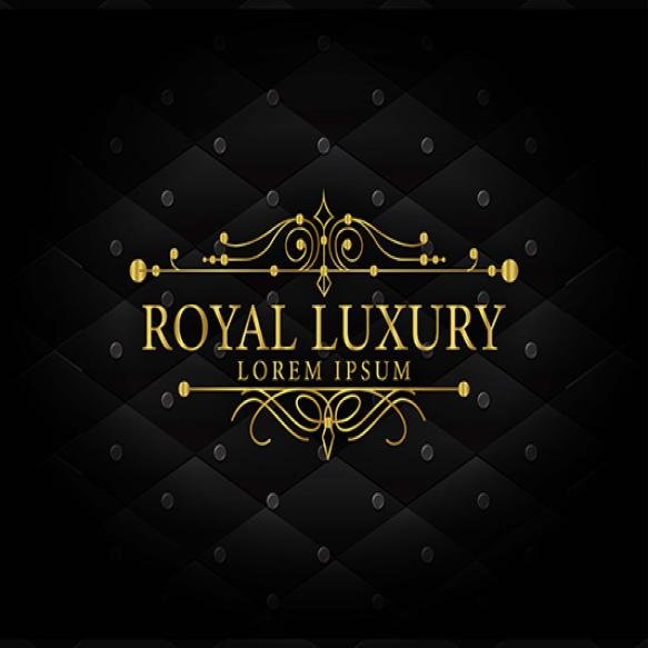 Golden Luxury Logo Template Royal Style Decor