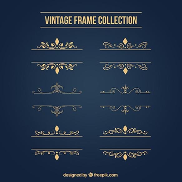 Golden Ornaments Set