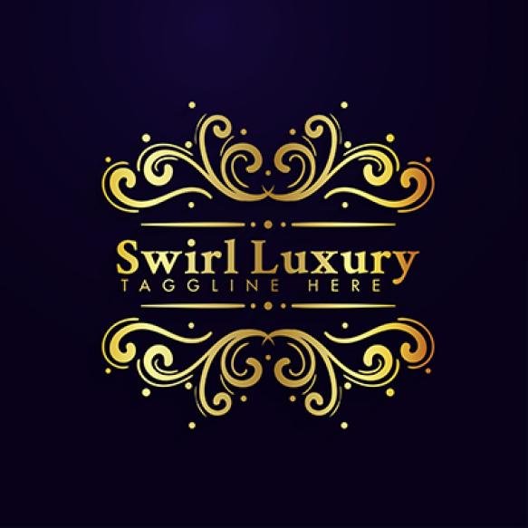 Golden Swirl Luxury Logo