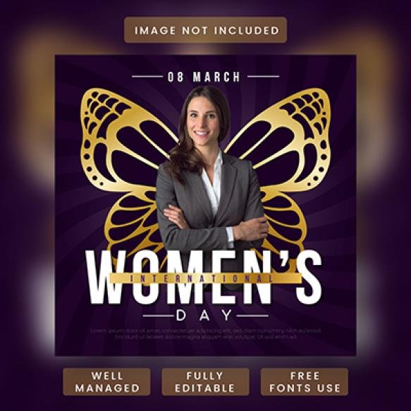 Happy Womens Day 8th March Post Flyer Design