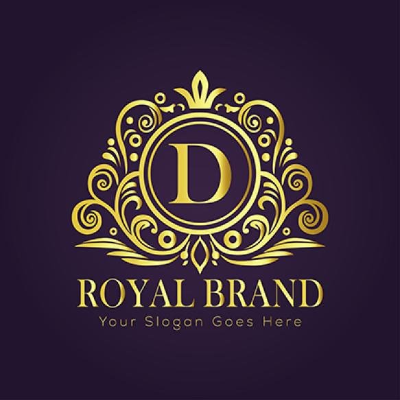 Letter D Luxury Gold Logo Concept