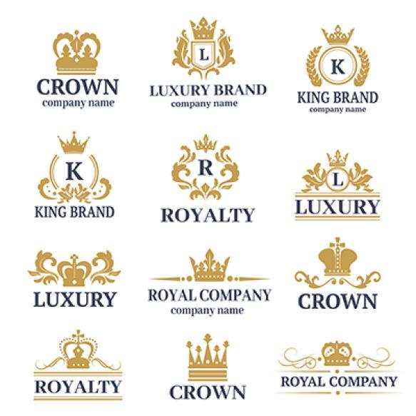 Luxury Boutique Calligraphy Logo Set Hotel Brand Identity