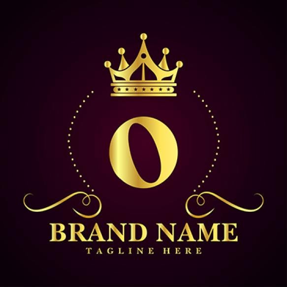 Luxury Brand Letter O Logo With Crown