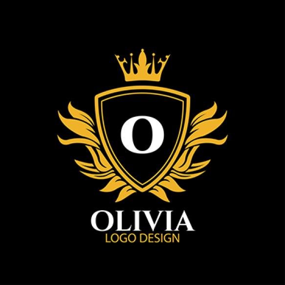 Luxury Golden Crown Shield Alphabets Logo Vector Design