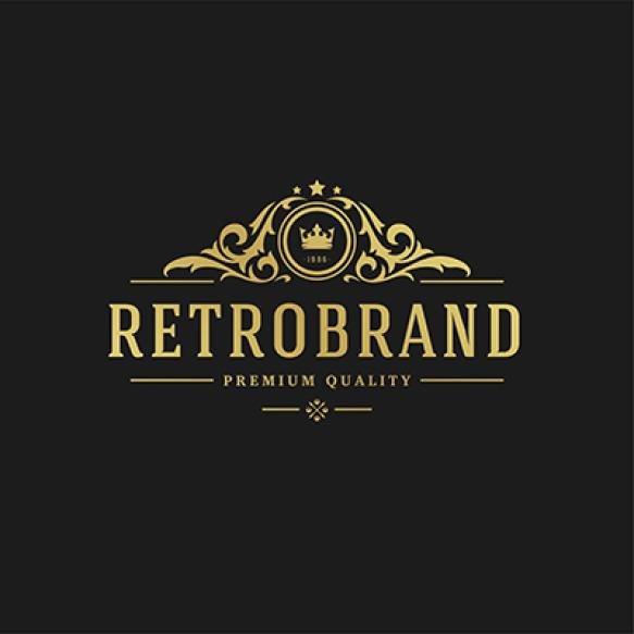 Luxury Logo Design Template Vector Illustration Victorian Vignettes Royal Ornament Shapes Logotype L