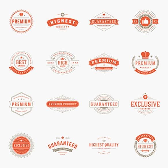 Retro Vintage Premium Quality Labels